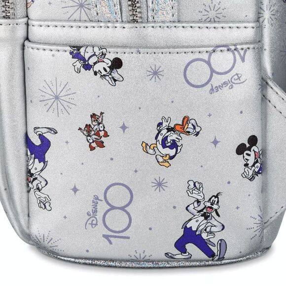 Loungefly Mickey Mouse and Friends Disney100 Silver Loungefly Mini Backpack main image 4